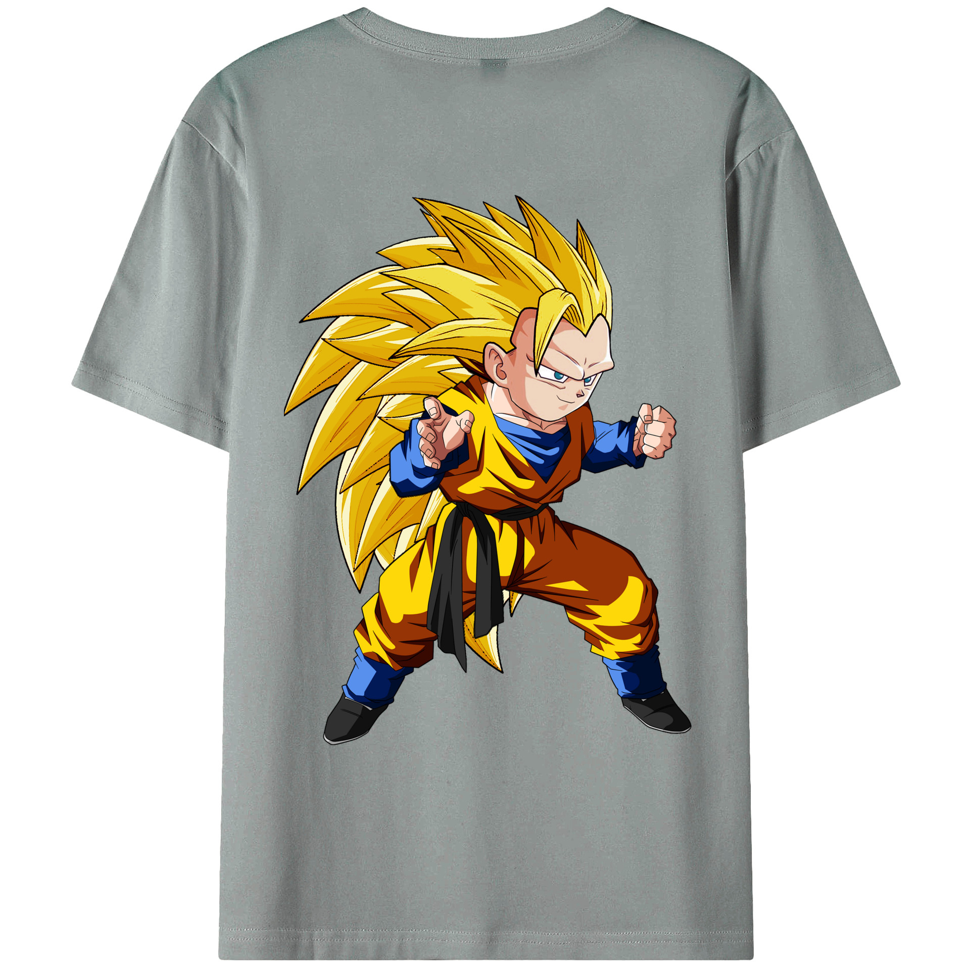 （画像用） ドラゴンボール ベジータ四世（Bejīta Yonsei）DRAGON BALL Vegeta IV 綿100％ メンズ半袖Tシャツ（バックプリント） 通気性